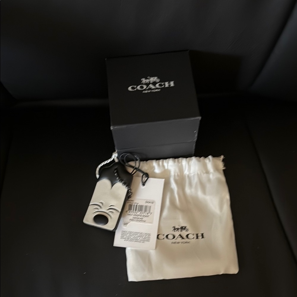 Coach Black Box with White Dust Bag and Keychain